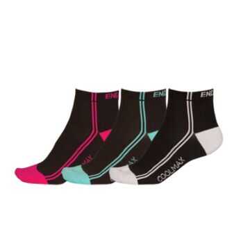 Skarpetki damskie Endura 3 pary CoolMax Stripe