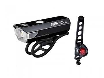 Zestaw lampek Cateye HL-EL041RC AMPP 100 / SL-LD160RC-R ORB