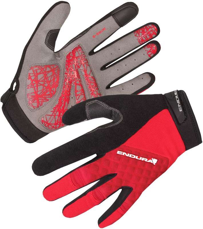 Rękawiczki rowerowe Endura Hummvee Plus czerwone