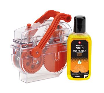 Maszynka do czyszczenia łańcucha Weldtite Chain Cleaning Machine + Odtłuszczacz 75ml