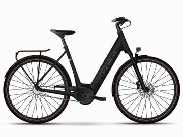 Rower elektryczny Trek District+ 4 o niskim przekroku łańcuch