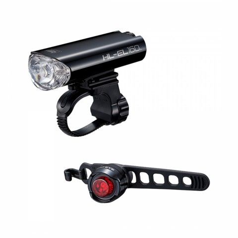 Zestaw lampek Cateye HL-EL160 / SL-LD160-R