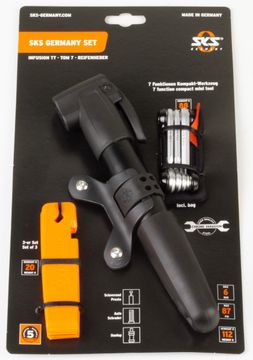 Zestaw SKS - pompka, klucze, łyżki do opon