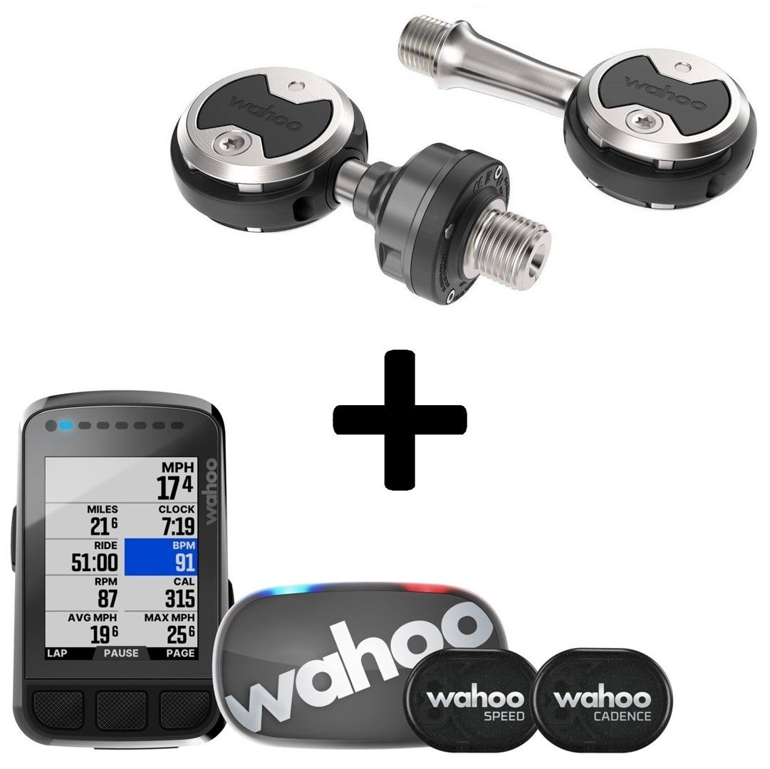 Zestaw Wahoo Super Bundle - licznik Elemnt Bolt Bundle + pedały Powrlink Zero Left