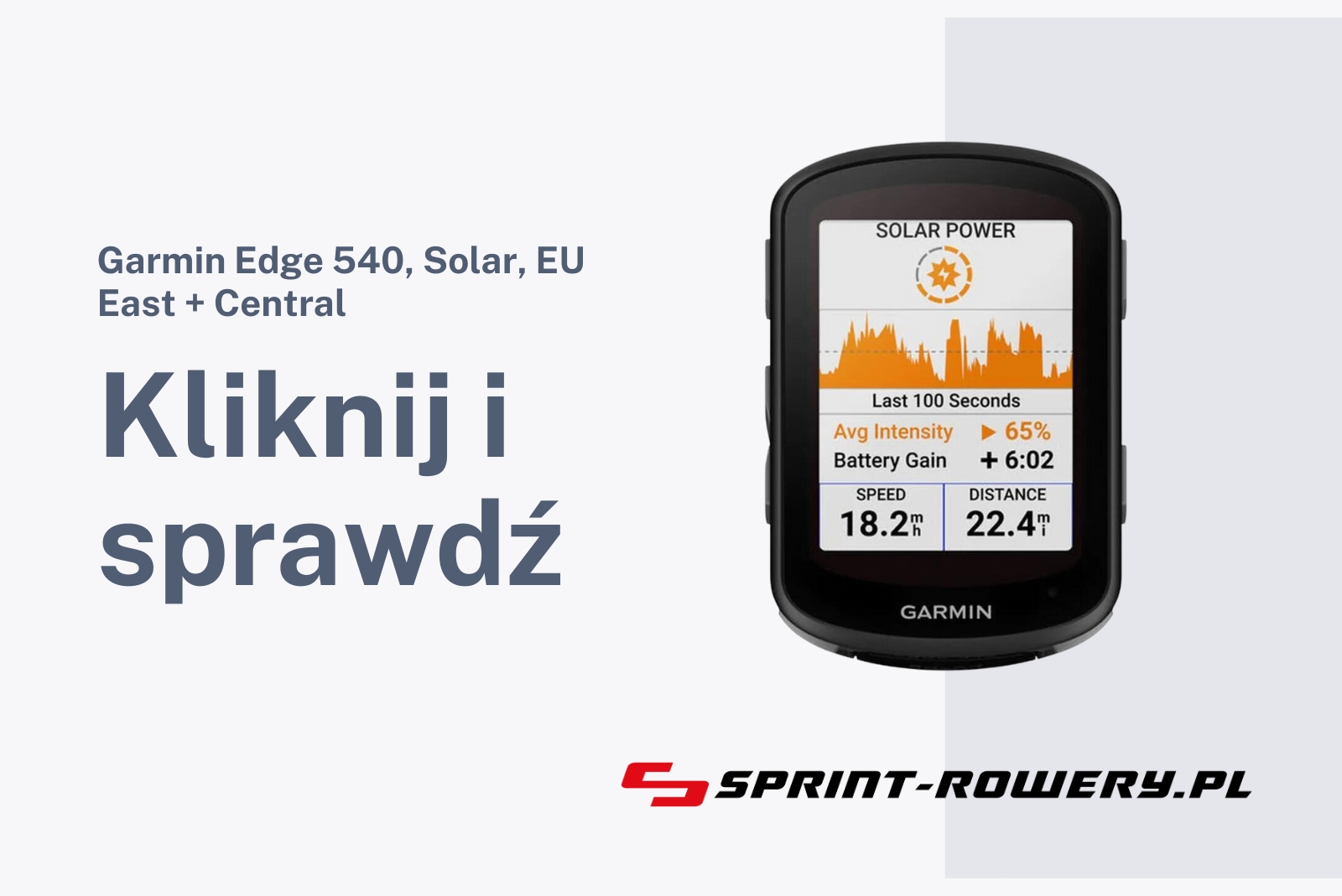 Garmin Edge 540, Solar, EU East + Central
