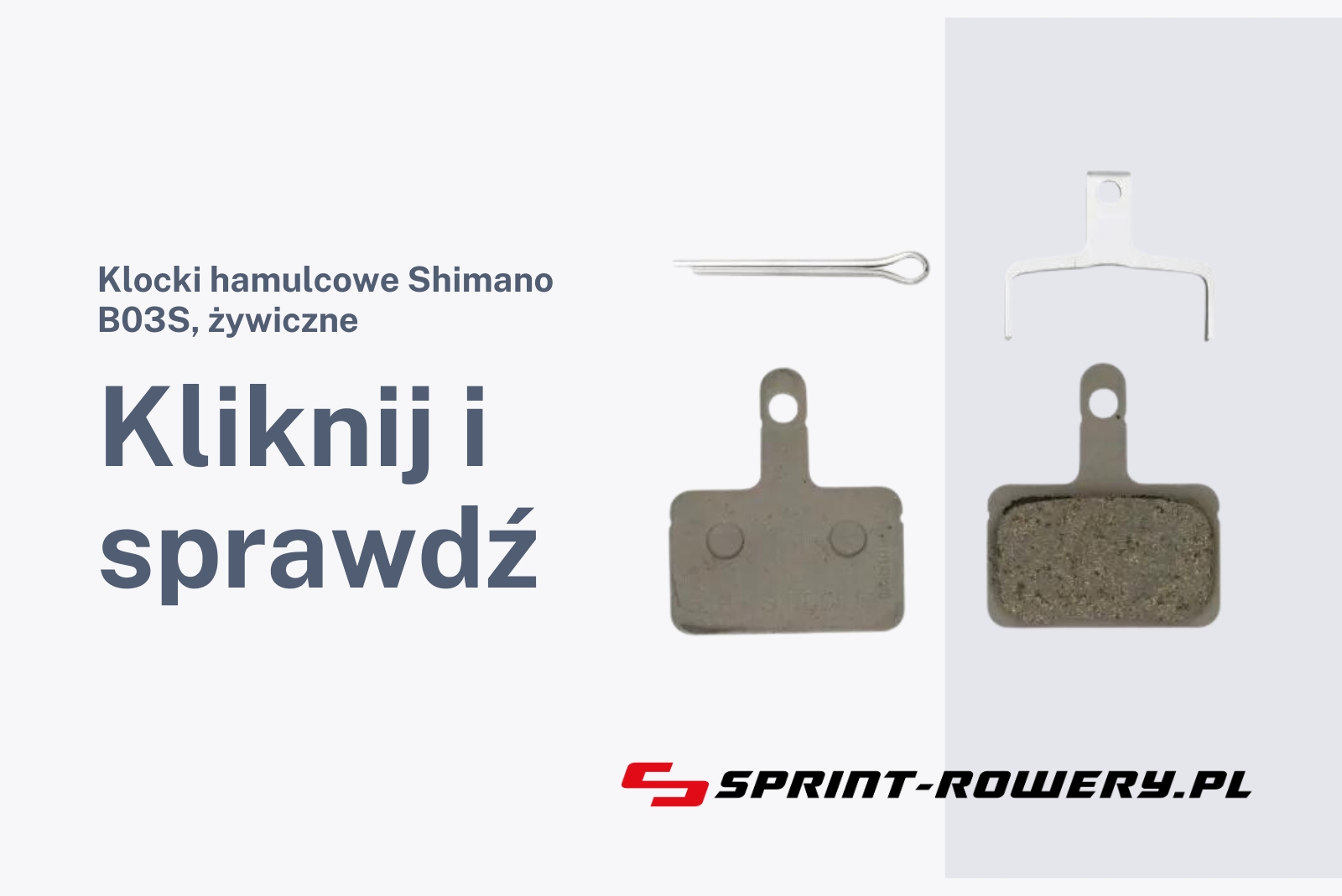 Klocki hamulcowe Shimano B03S, żywiczne