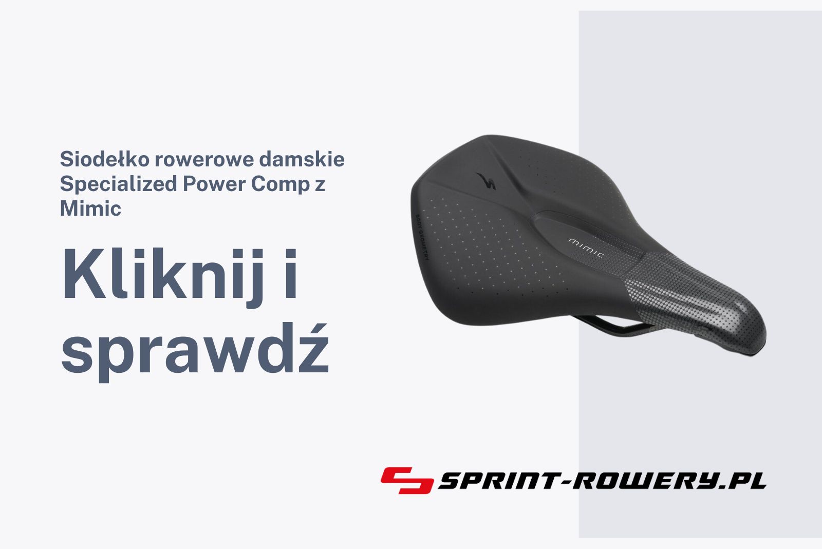 Skip to the beginning of the images gallery Siodełko rowerowe damskie Specialized Power Comp z Mimic