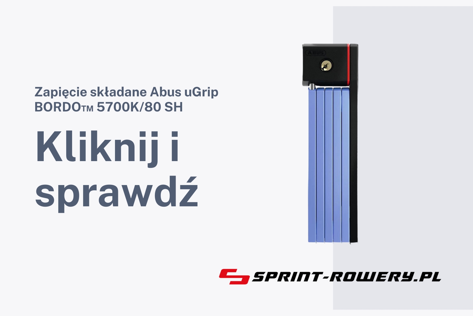 Zapięcie składane Abus uGrip BORDO™ 5700K/80 SH