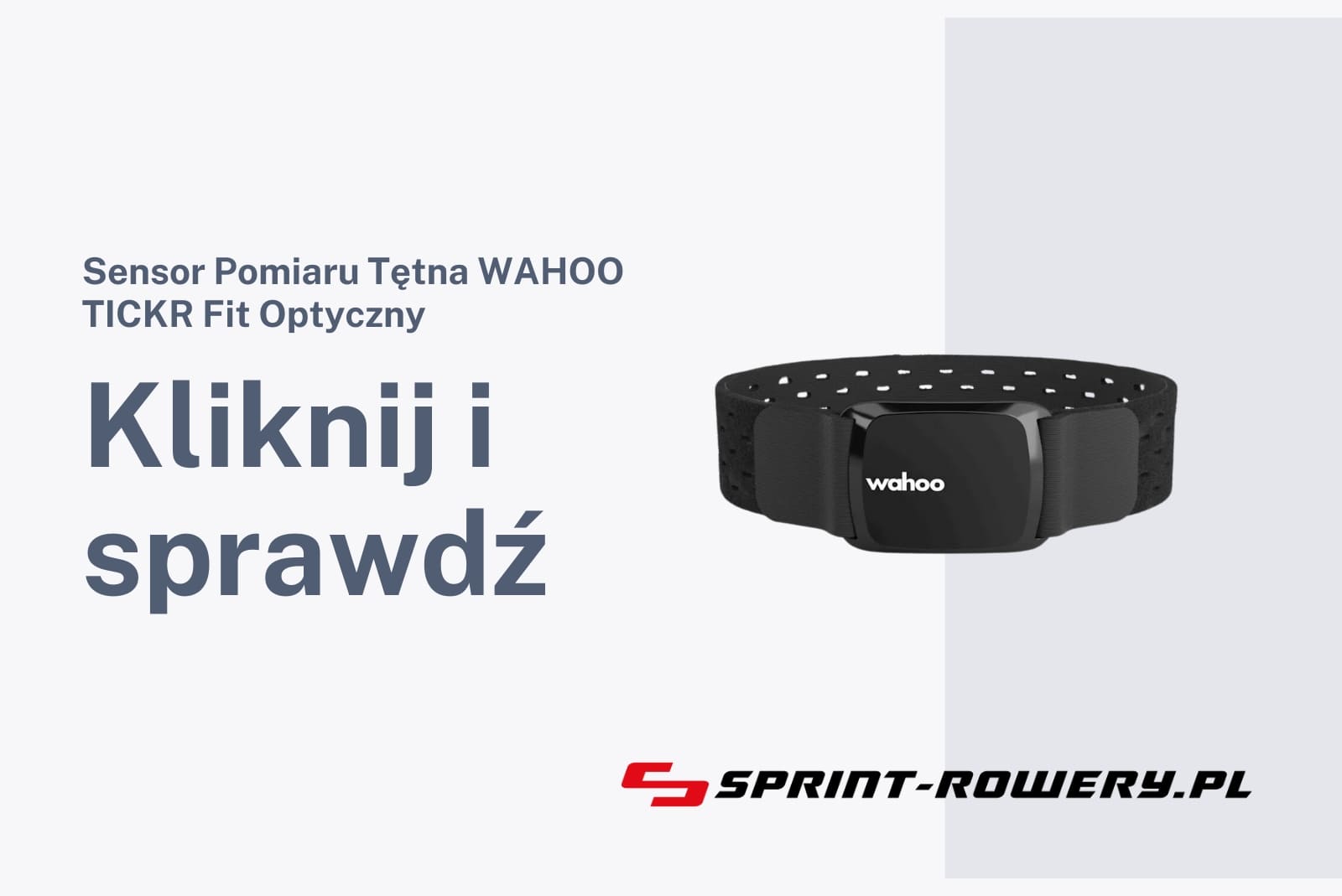 Sensor Pomiaru Tętna WAHOO TICKR Fit Optyczny