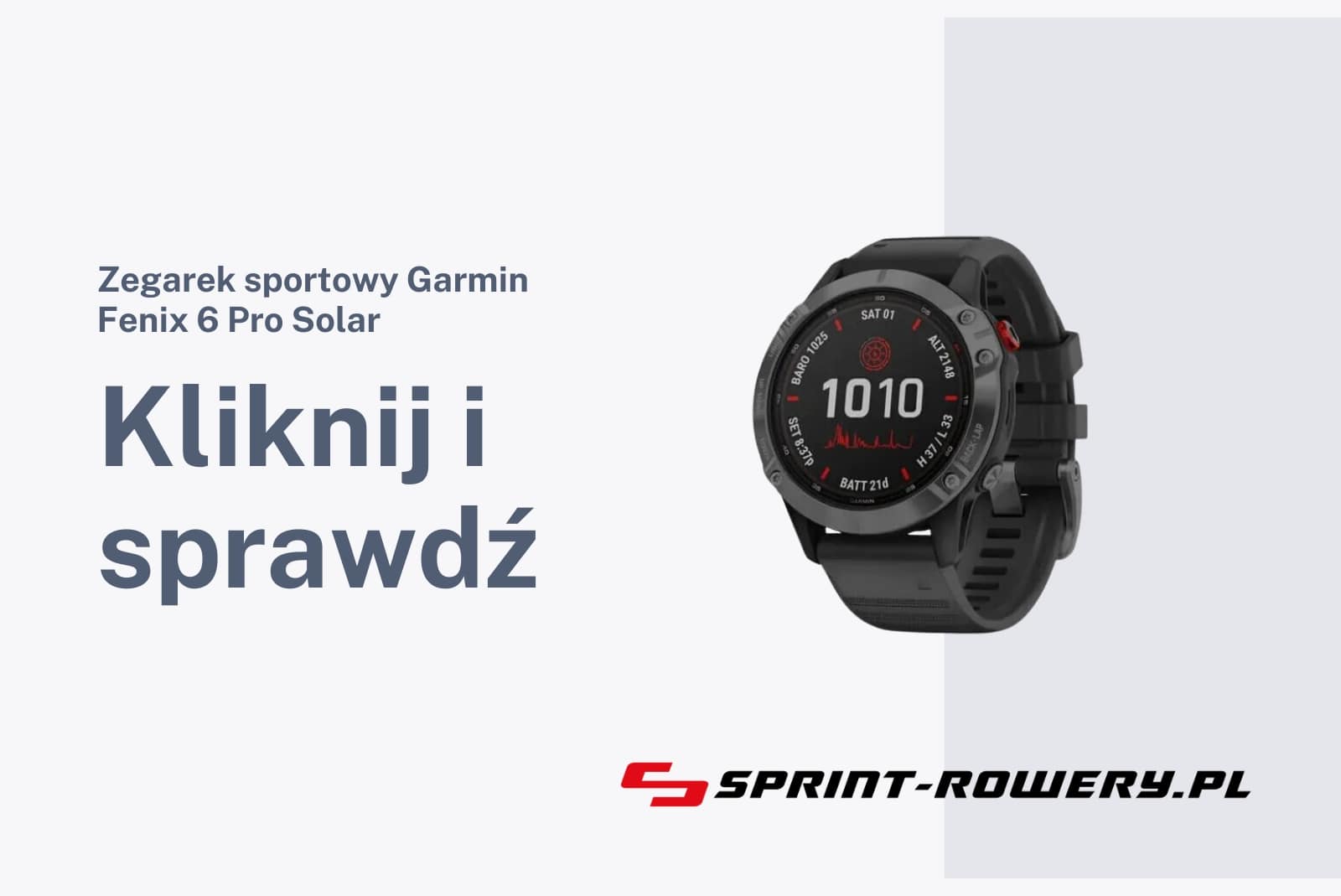 Zegarek sportowy Garmin Fenix 6 Pro Solar
