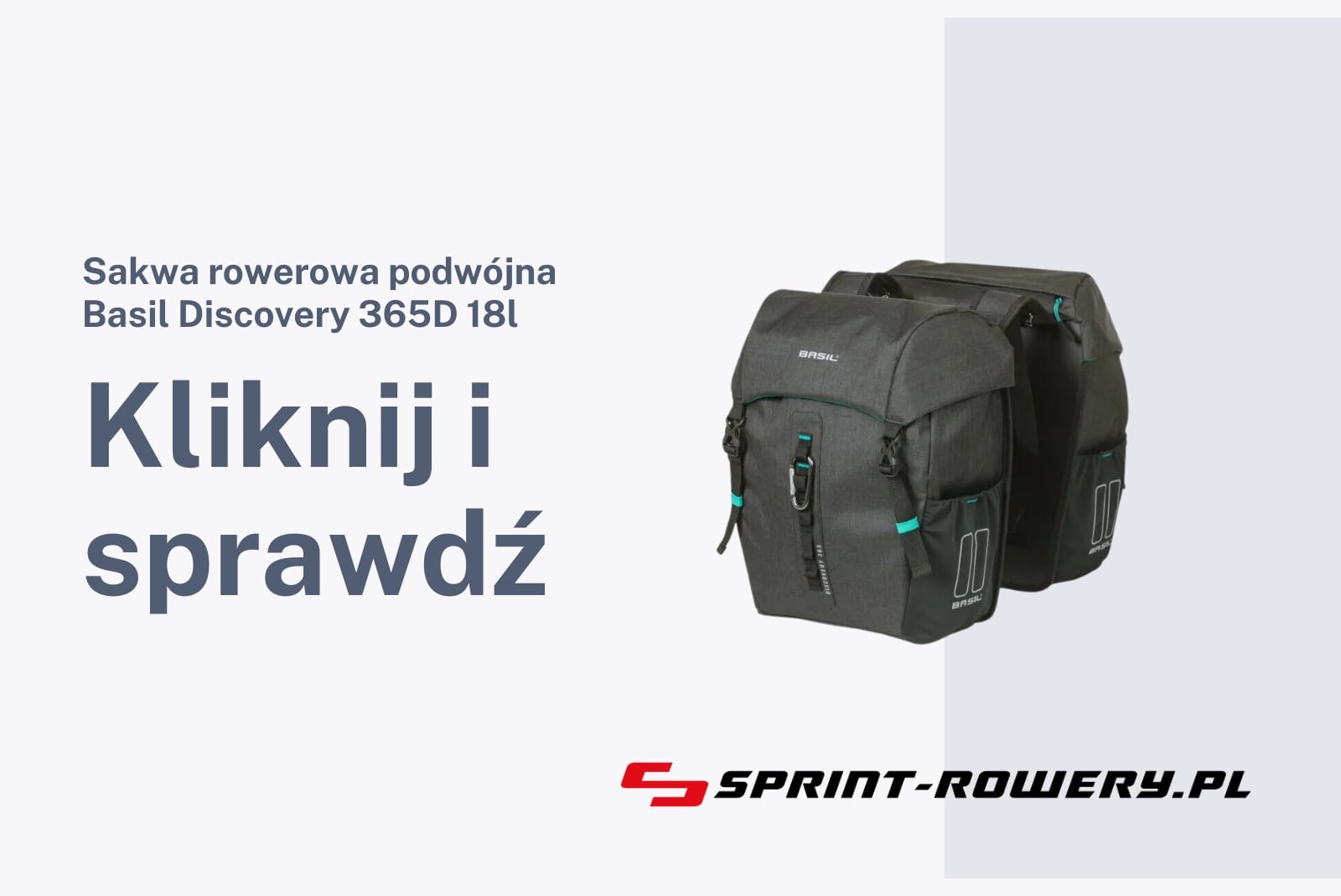 Sakwa rowerowa podwójna Basil Discovery 365D 18l