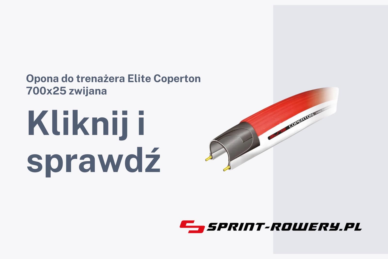 Opona do trenażera Elite Coperton 700x25 zwijana