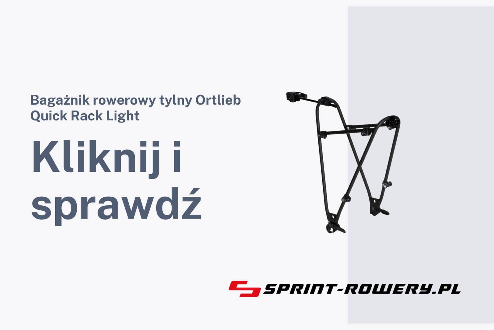 Bagażnik rowerowy tylny Ortlieb Quick Rack Light