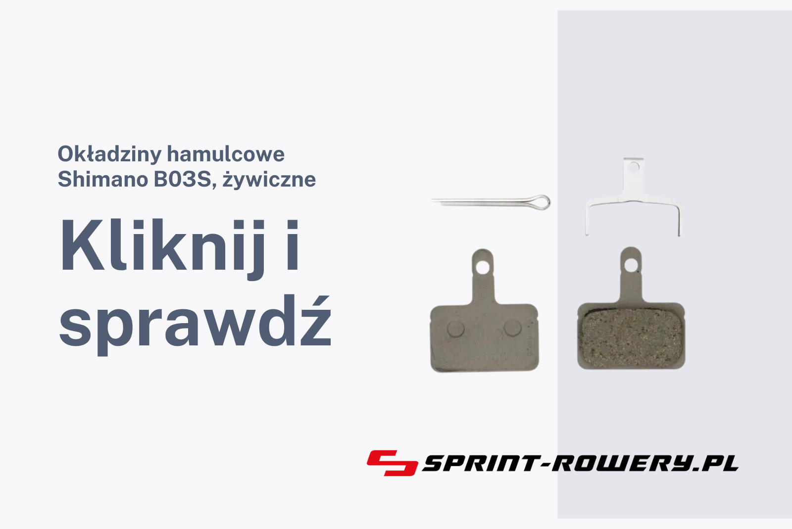 Okładziny hamulcowe Shimano B03S, żywiczne