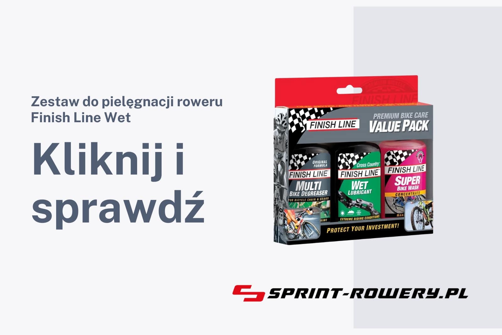 Zestaw do pielęgnacji roweru Finish Line Wet