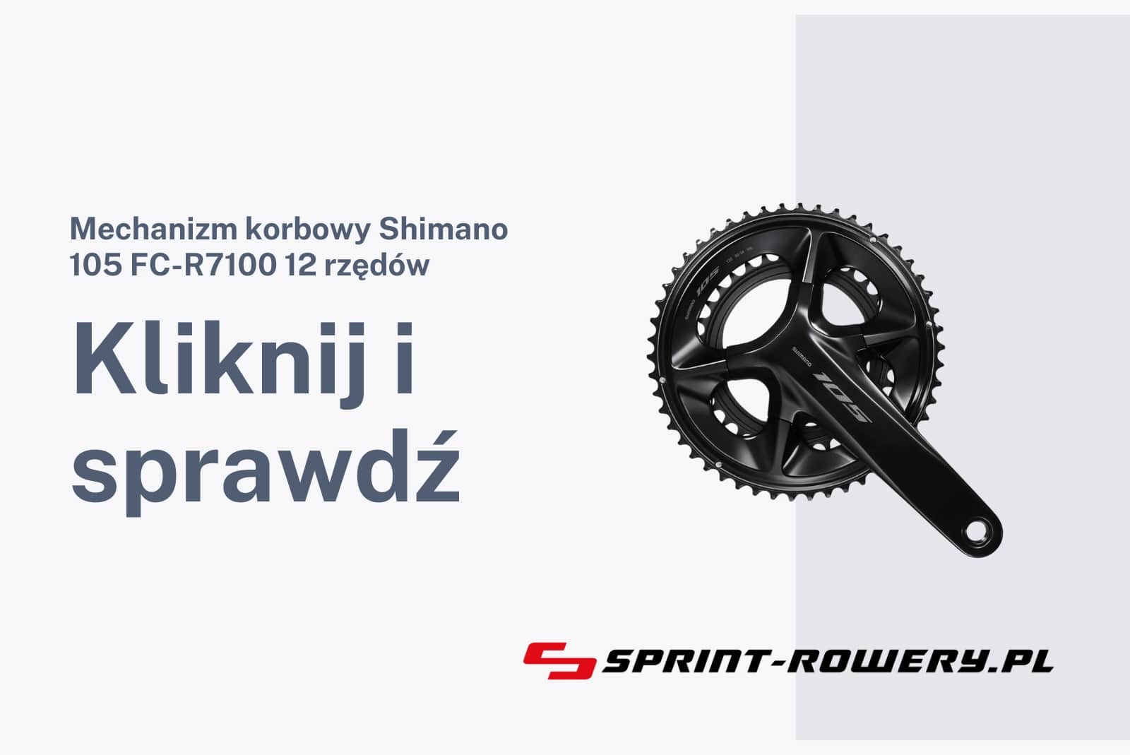 Mechanizm korbowy Shimano 105 FC-R7100 12 rzędów