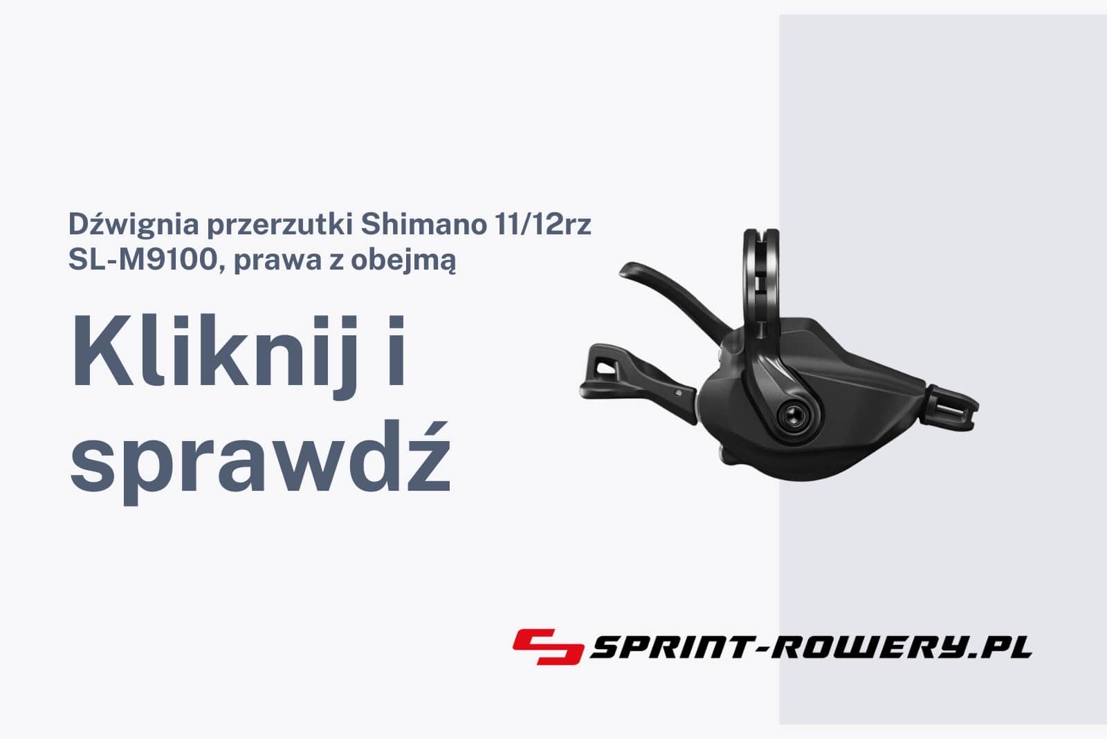 Dźwignia przerzutki Shimano 11/12rz SL-M9100, prawa z obejmą