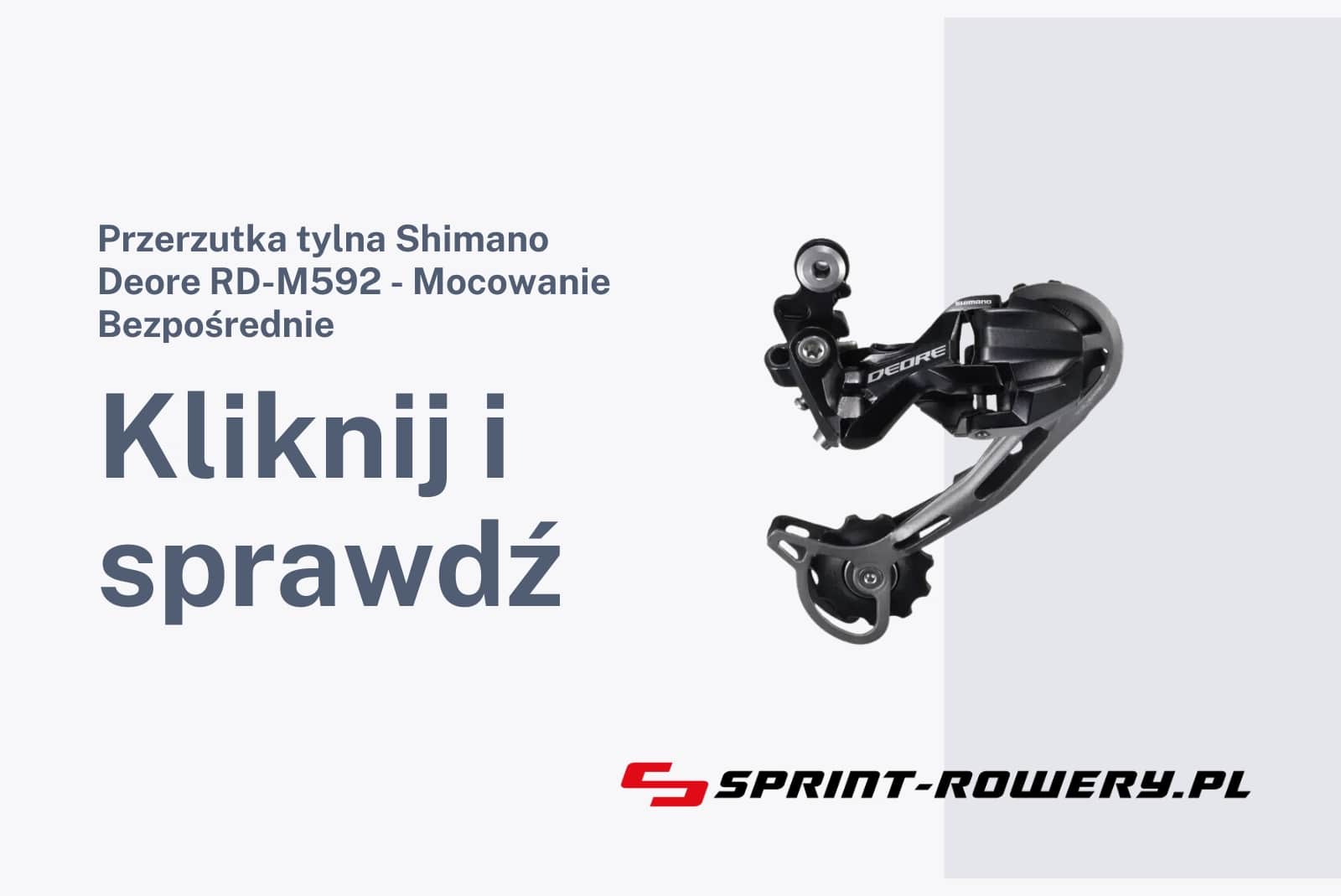 Przerzutka tylna Shimano Deore RD-M592 - Mocowanie Bezpośrednie