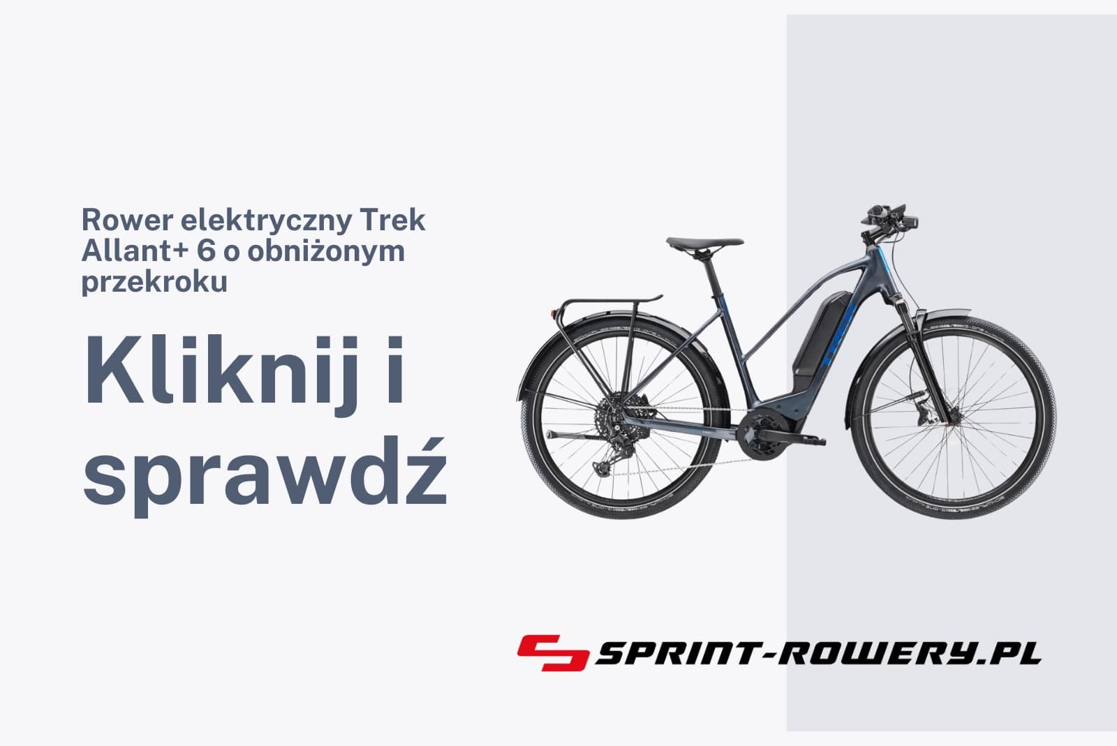 Rower elektryczny Trek Allant+ 6 o obniżonym przekroku