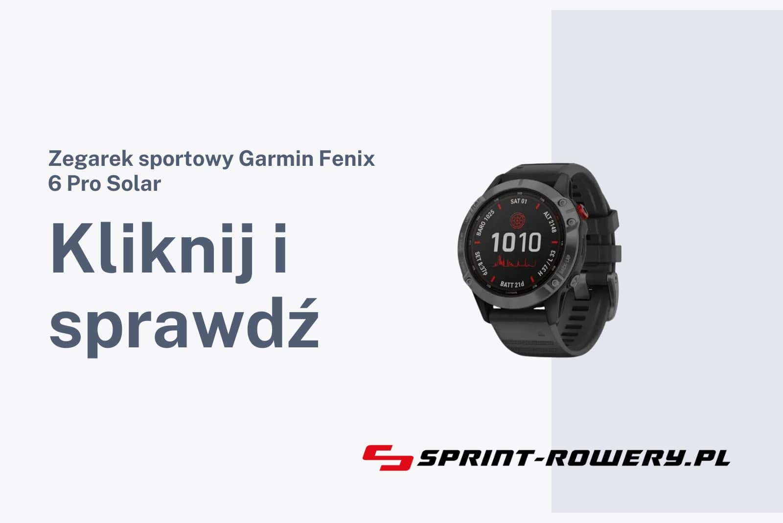 Zegarek sportowy Garmin Fenix 6 Pro Solar