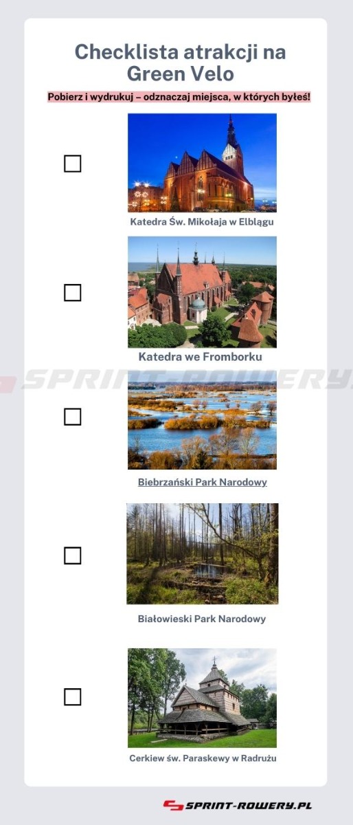 Green Velo – wschodni szlak rowerowy. Checklista najciekawszych miejsc na trasie
